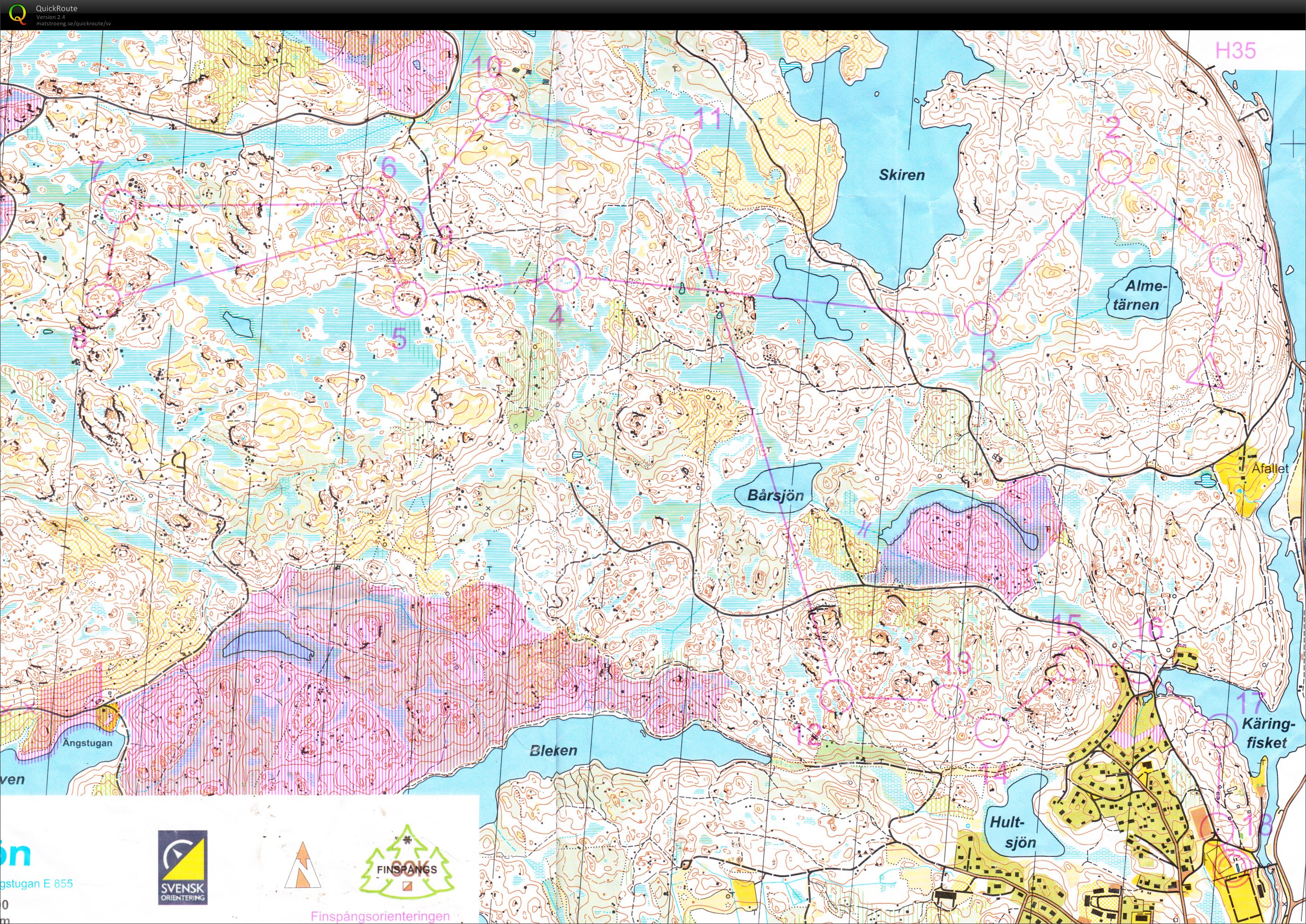 Silva League med Finspångsorienteringen (20/04/2014)