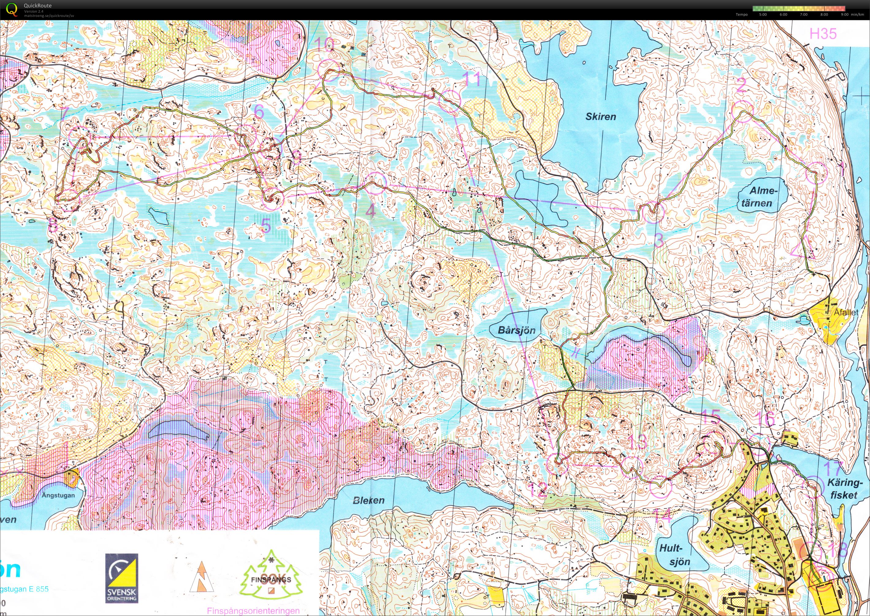 Silva League med Finspångsorienteringen (2014-04-20)