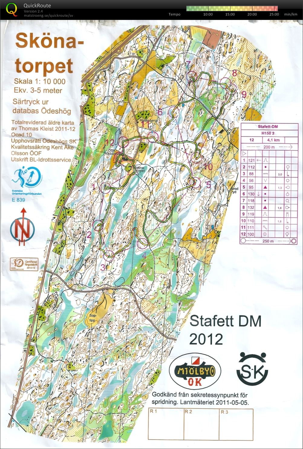 DM stafett H150 (09/09/2012)