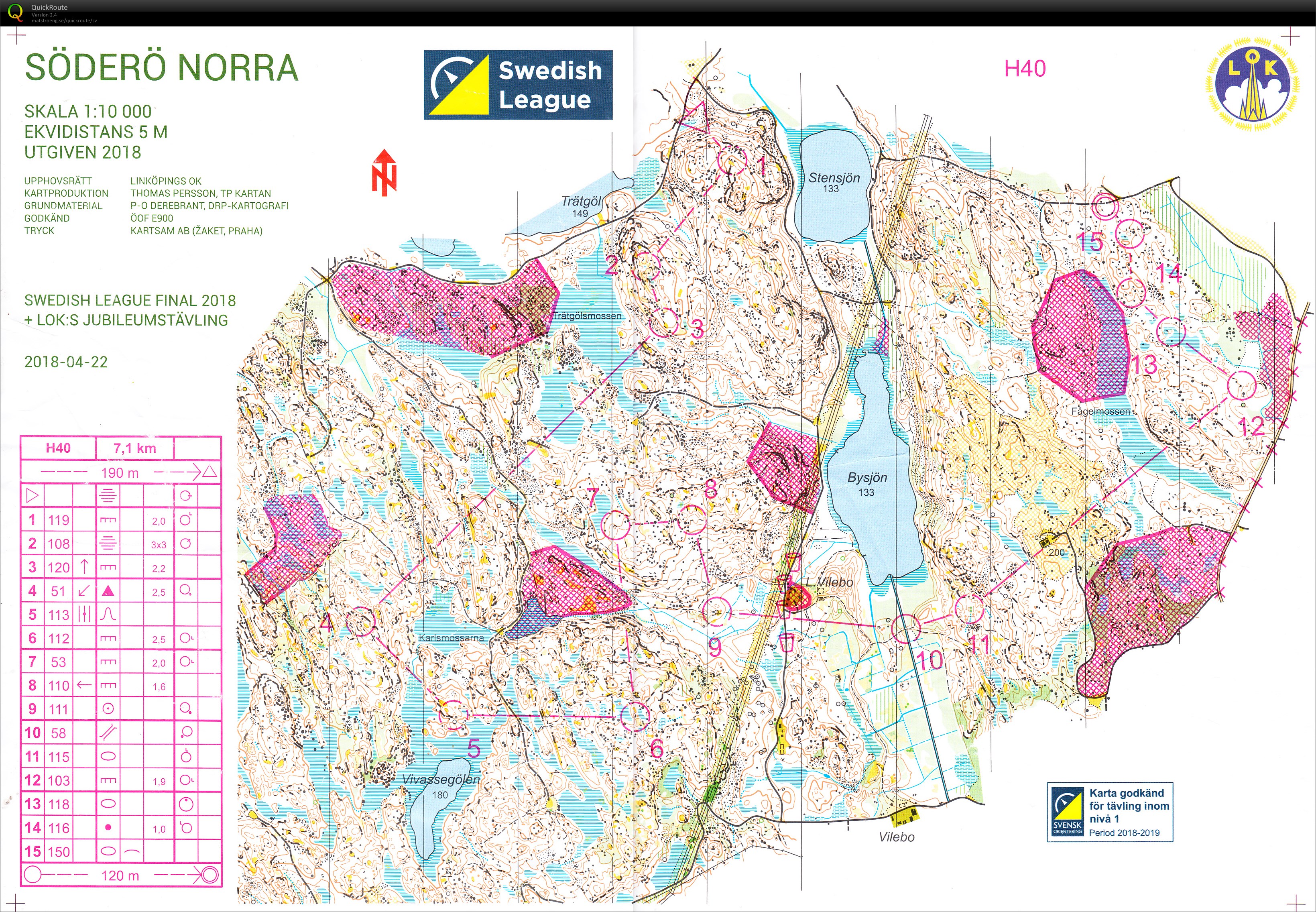 Swedish Leage / LOKs jubileumstävling (2018-04-22)