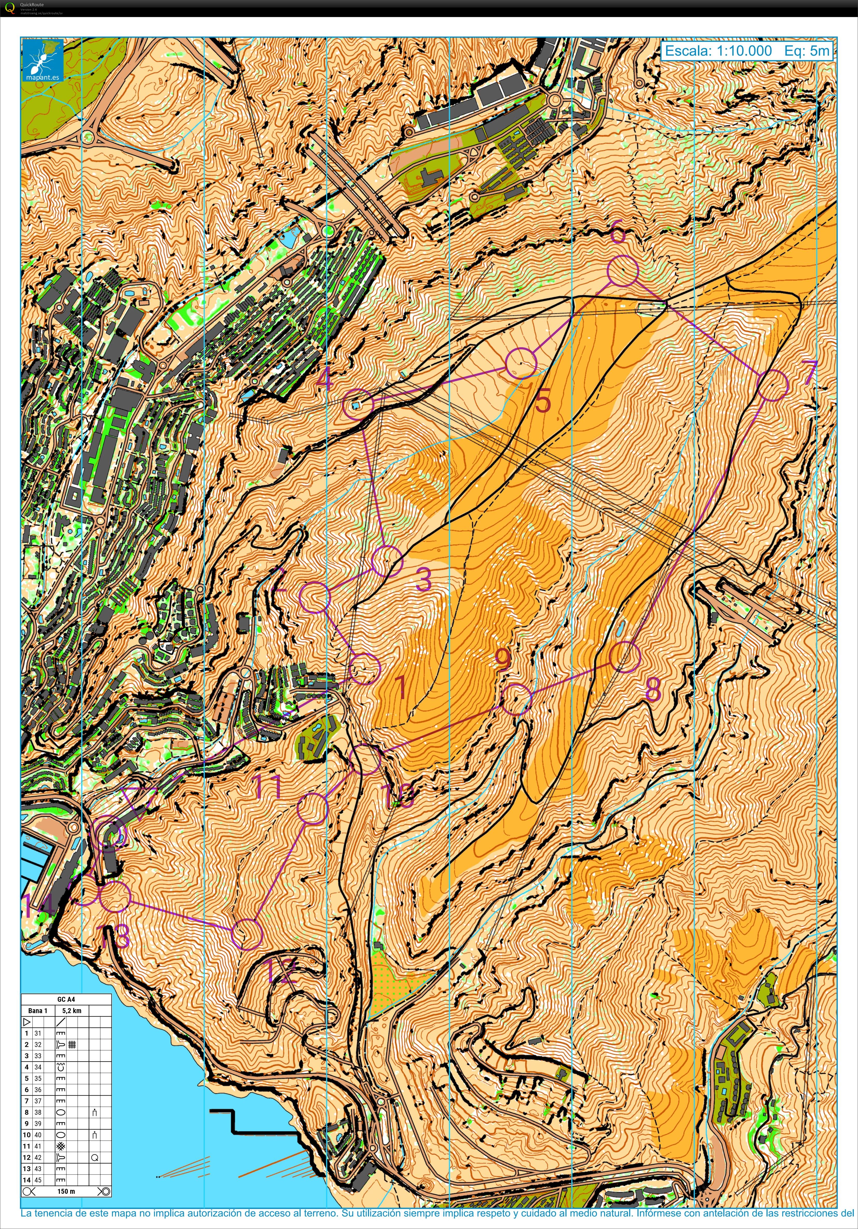 Puerta Calma, training on mapant map (18/02/2024)